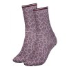 Ponožky - TH WOMEN SOCK 1P SNAKE LUREX bordové