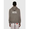 Mikina - DIesel SGIRKHOODB3 SWEATSHIRT bledozelená