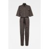 Overal - Army straight jumpsuit wmn 1\2 slv hnedý