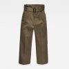 Nohavice - Bronson XL paperbag waist chino wmn zelené