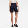 Krátke nohavice - Pleated high short wmn tmavomodré