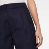 Krátke nohavice - Pleated high short wmn tmavomodré