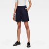 Krátke nohavice - Pleated high short wmn tmavomodré