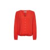 Blúzka - VISCOSE V-NK REGULAR BLOUSE červená