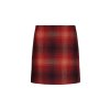 Sukňa - Tommy Hilfiger  WOOL SHADOW CHECK SHORT SKIRT červená