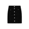 Sukňa - TJW CORD BUTTON THRU MINI SKIRT čierna