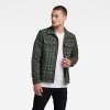 Bunda - G-star Check overshirt jacket zelená