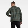Bunda - G-star Check overshirt jacket zelená