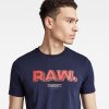 Tričko - RAW. slim r t modré