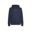 Mikina - Tommy Jeans TJM STRAIGHT LOGO HOODIE modrá