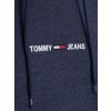 Mikina - Tommy Jeans TJM STRAIGHT LOGO HOODIE modrá