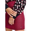 Sukňa - WOOL BLEND HERRINGB SHORT SKIRT bordová