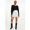 Sukňa - WOOL BLEND HERRINGB SHORT SKIRT bordová