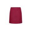 Sukňa - WOOL BLEND HERRINGB SHORT SKIRT bordová