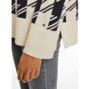 Sveter - HOUNDSTOOTH RELAXED C-NK SWEATER biely