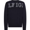 Mikina - PANELLED HILFIGER PRINT CREWNECK modrá