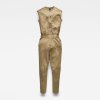 Overal - Snap button jumpsuit s\s zelený