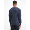 Sveter - TIPPED PIMA CTN MOULINE C-NK modrý