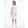 Šaty - ORG COTTON KNEE SHIRT DRESS LS biele