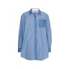 Košeľa - ORG CO STRIPE OVERSIZED SHIRT LS modrá