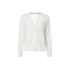 Kardigán - ORG CO TEXTURE V-NK CARDIGAN biely