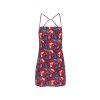 Šaty - TJW PRINTED TIE BACK MINI DRESS červené