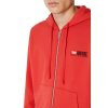 Mikina - S-GINN-HOOD-ZIP-DIV SWEAT-SHIR červená