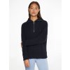 Sveter - HAYANA CABLE ZIP-UP SWEATER modrý