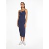 Šaty - TJW STRAPPY BADGE RIB MIDI DRESS modré