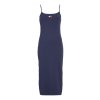 Šaty - TJW STRAPPY BADGE RIB MIDI DRESS modré