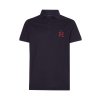 Polo tričko - ESS MONOGRAM REGULAR POLO modré