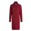 Šaty - SOFTWOOL CABLE ROLL-NK DRESS hnedé