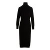 Šaty - TURTLE NK SLIT MIDI DRS čierne