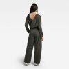 Overal - Wide leg jumpsuit l\s wmn zelený
