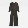 Overal - Wide leg jumpsuit l\s wmn zelený