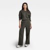 Overal - Wide leg jumpsuit l\s wmn zelený