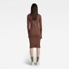 Šaty - Rib slim dress wmn hnedé
