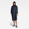 Šaty - Long shirt dress l\s wmn modré