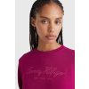 Mikina - REG HIGH SHINE EMB C ružová