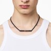 Náhrdelník - MONOGRAM DTM CHAIN NECKLACE čierny