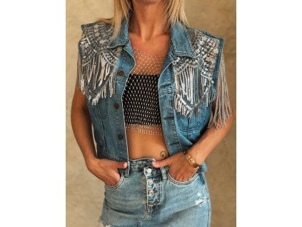 Festivalová denim vesta DREAM