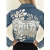 Tmavě modrá denim bunda WHY NOT s potiskem