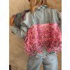 Festivalová oversize denim bunda DAZZLE s třásněmi