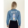 Modrá lehká denim bunda ICE CREAM s nášivkami