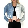 Ombré crop denim bunda LOST s nášivkami