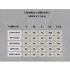 Tabulka rozměrů mikinové šaty