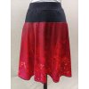 Sukně půlkolová duhovaná s originálním tiskem červené odstíny