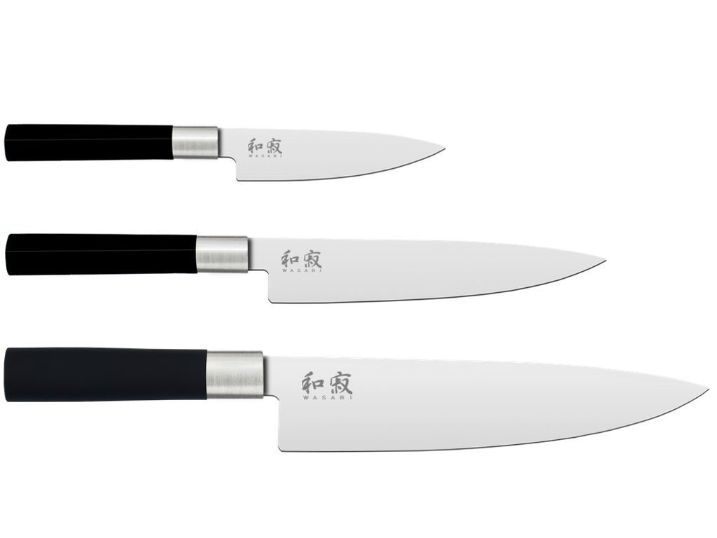 Set nožů 3 ks Chef Wasabi Black, Kai