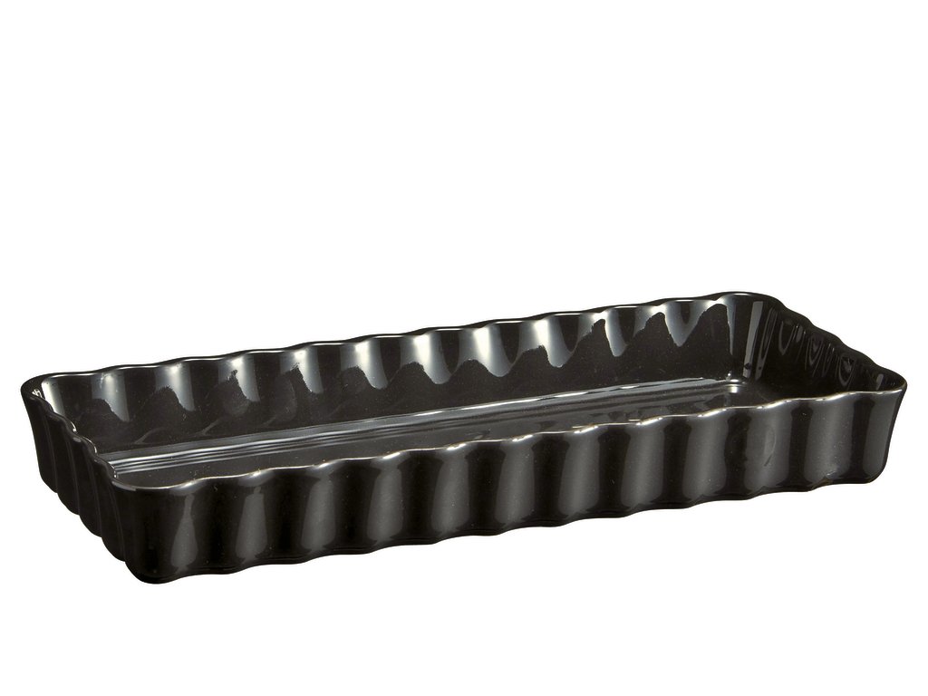 Hranatá koláčová forma 36 x 15 cm černa peprova, Emile Henry