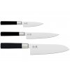 Set nožů 3 ks Santoku Wasabi Black, Kai